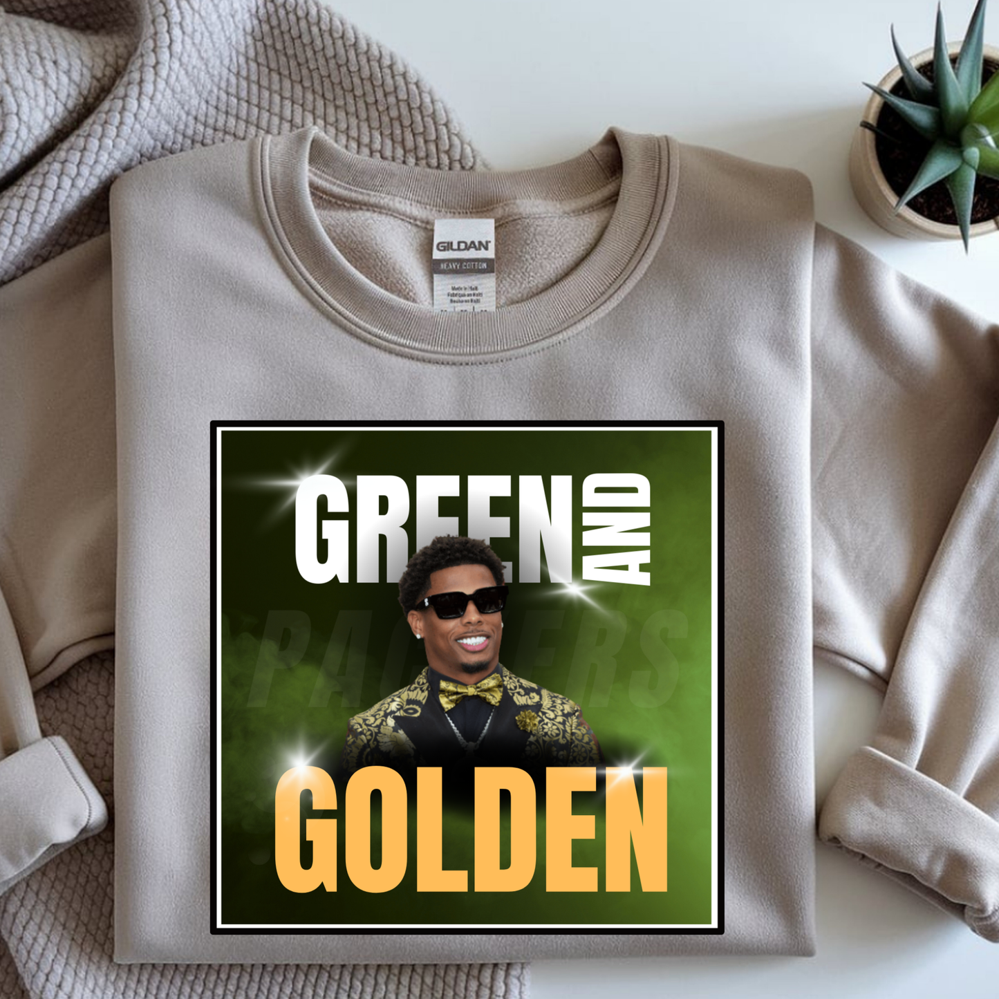 Green and Golden Crewneck