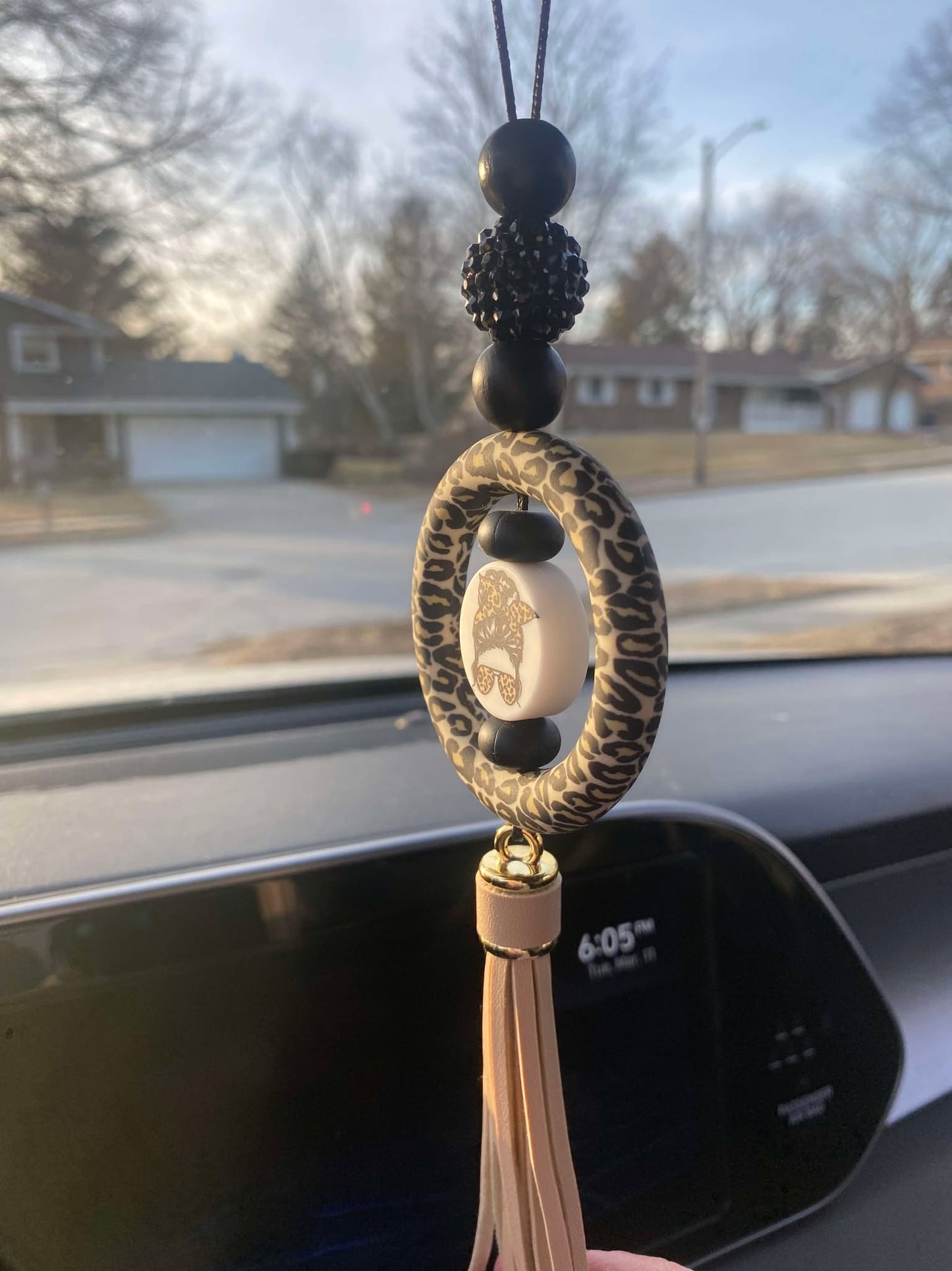 Leopard Print Shades Car Charm