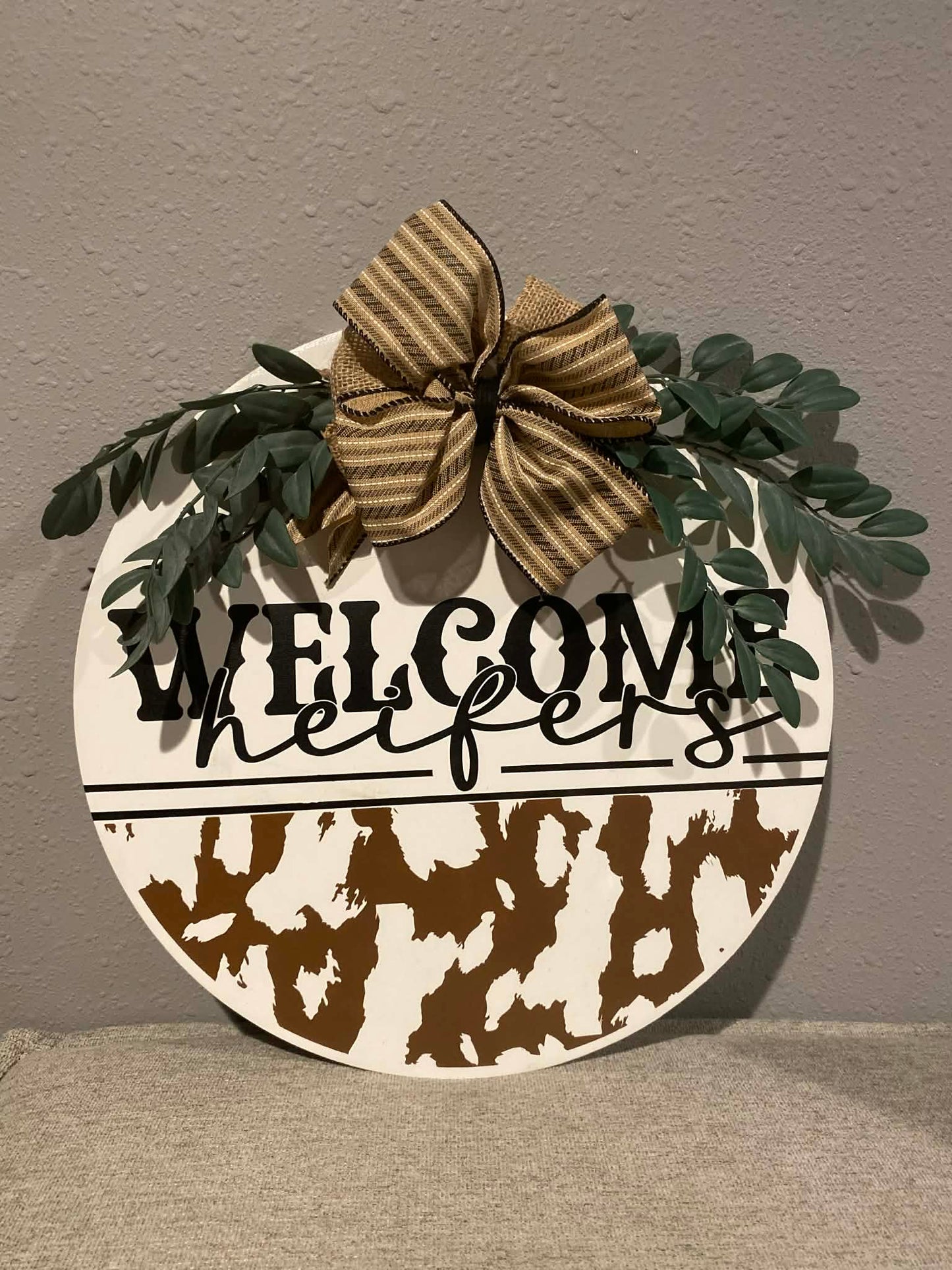 Welcome Heifers Door Hanger