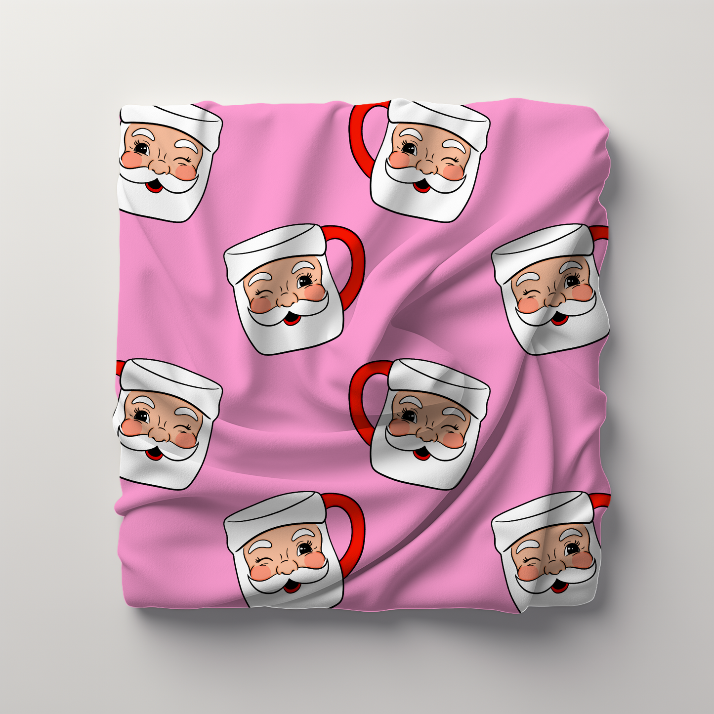 Cozy Santa Mug Velveteen Plush Blanket
