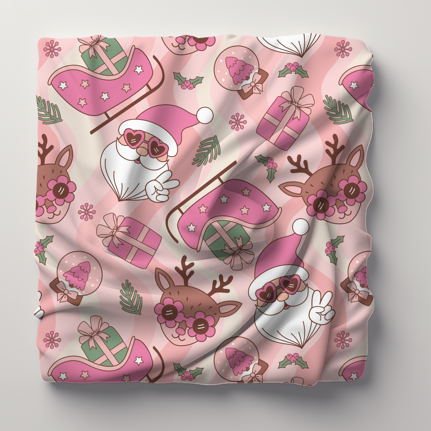 Retro Santa Plush Blanket