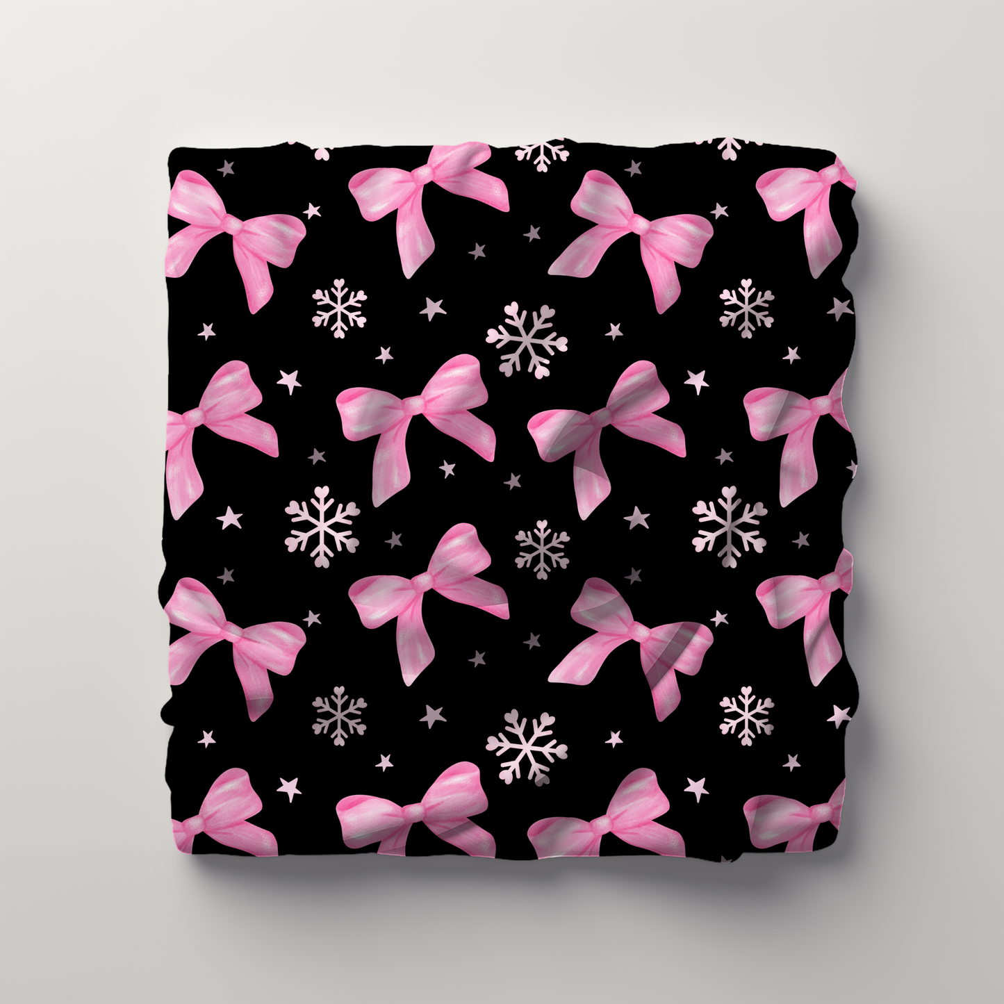 Pink Bow Pattern Plush Blanket