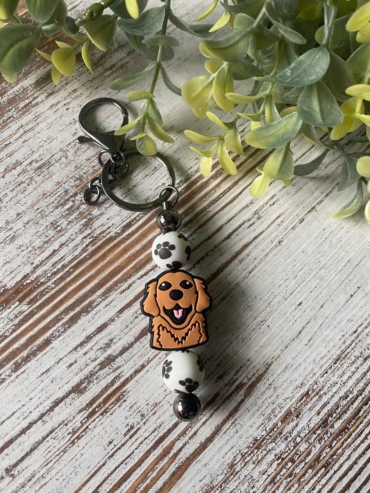 Golden Retriever Bar Keychain