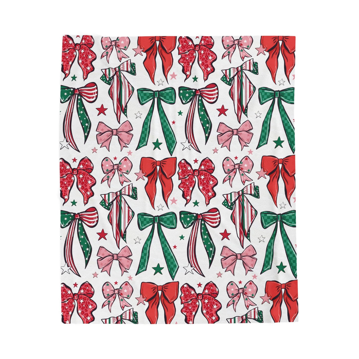 Christmas Bow Plush Blanket