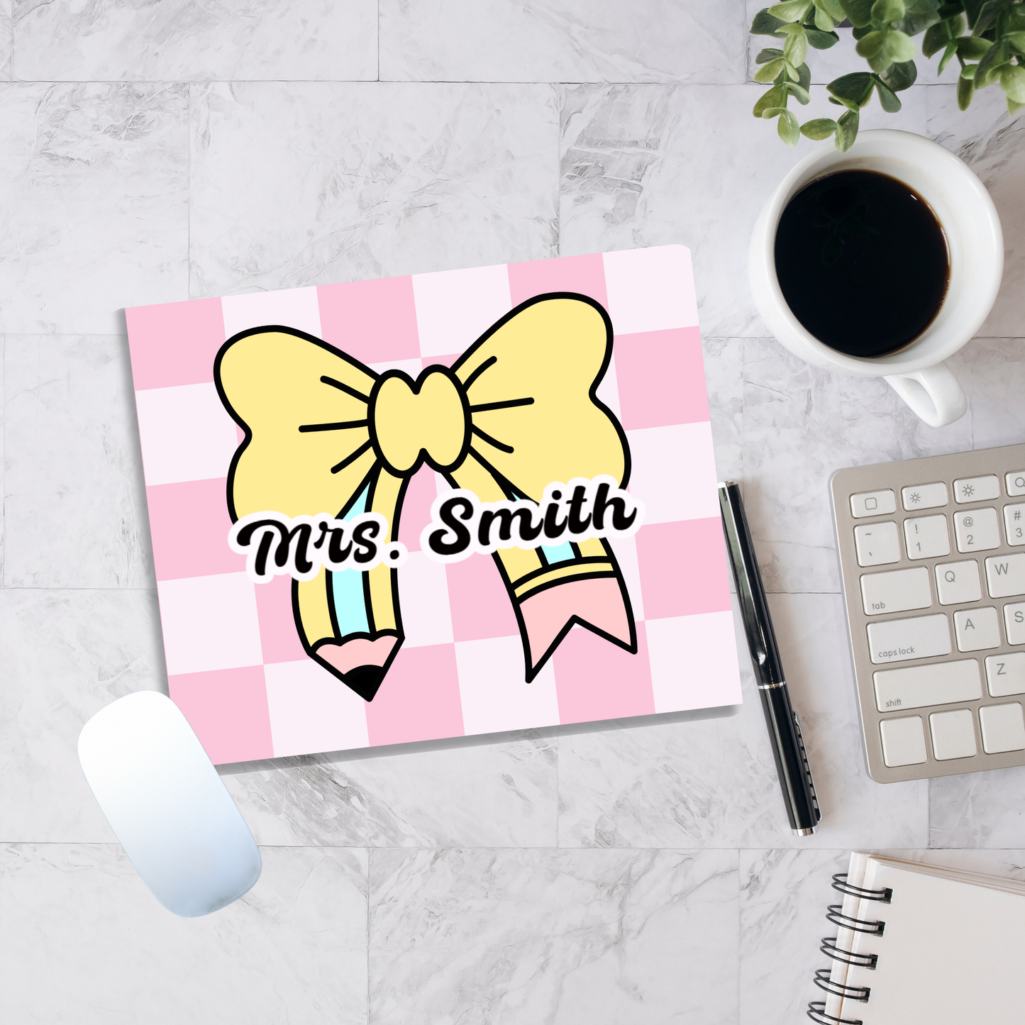 Pencil Bow Mouse Pad