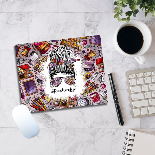 Teacher Life Purple Mouse Pad