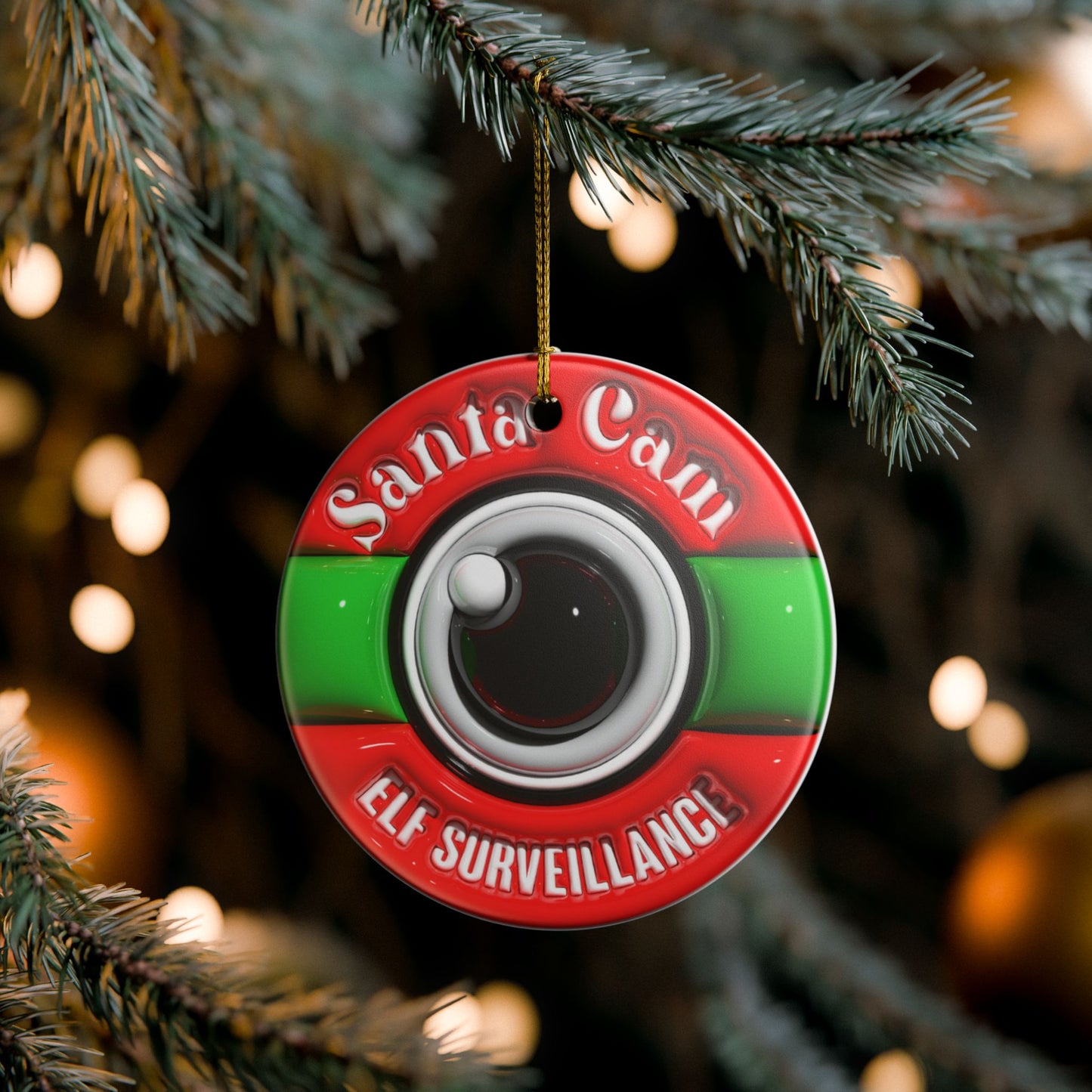 Santa Cam Ornament