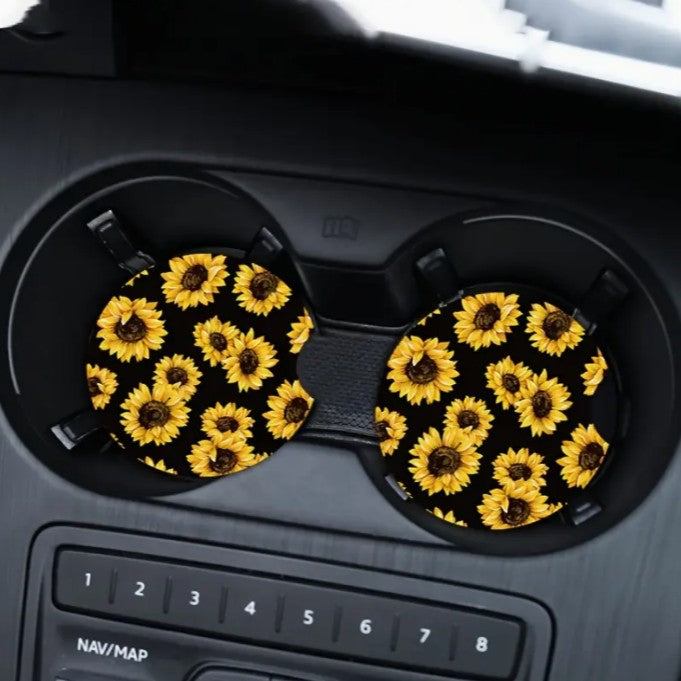 Sunflower Car Coasters