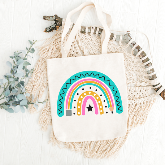 Teacher Rainbow Tote Bag